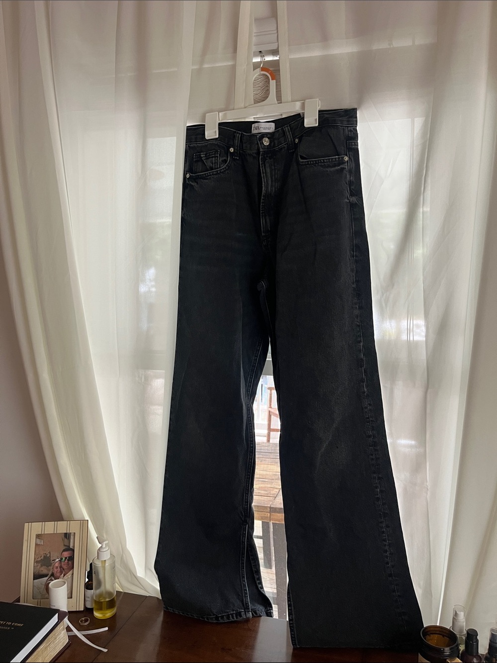 Women’s Zara Black Straight-Leg Jeans